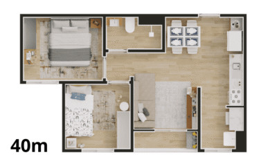 SOU MAIS DIADEMA- 40M²- 2 DORM – 0 OU 1 VAGA – SERRARIA – AO LADO DO SHOPPING