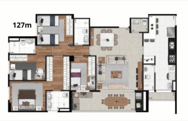 FORT CLASSIC – 130M²- 4 DORM – 3 VAGA – CENTRO – NA FRENTE DO SHOPPING