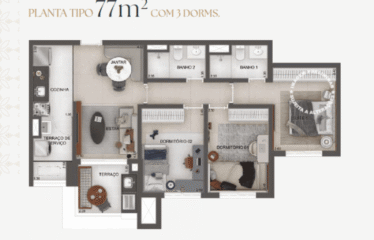 GRANRESORT RESERVA SÃO CAETANO (68 a 134mM²) – 2 SUÍTES a 4 DORM – 1 E 2 VAGAS – FUNDAÇÃO – SCS